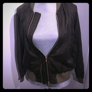 7 for all mankind green bomber jacket